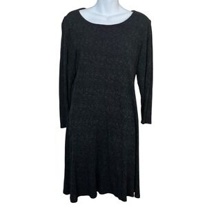 Cut Loose Whimsigoth  Fairy Grunge‎ Lagenlook  Charcoal Midi Dress Size XL